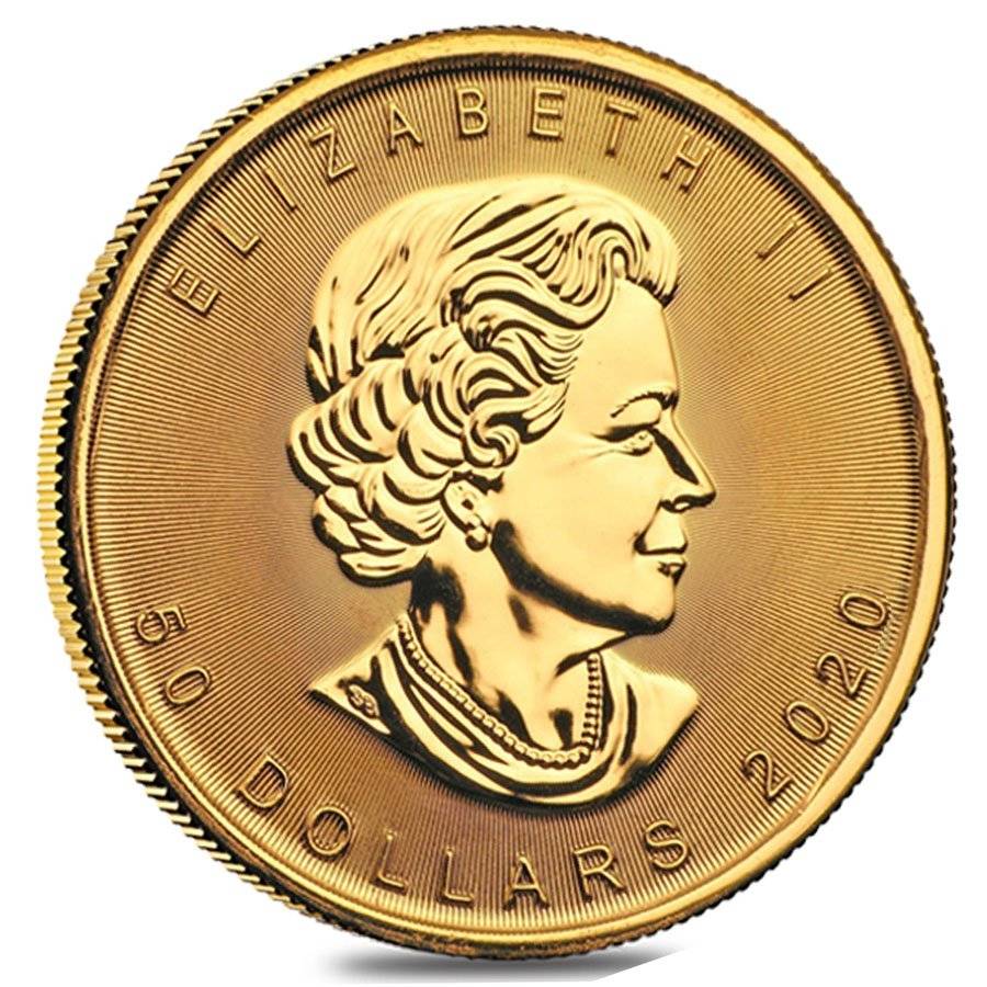 2020 1 oz Canadian Gold Maple Leaf $50 Coin .9999 Fine